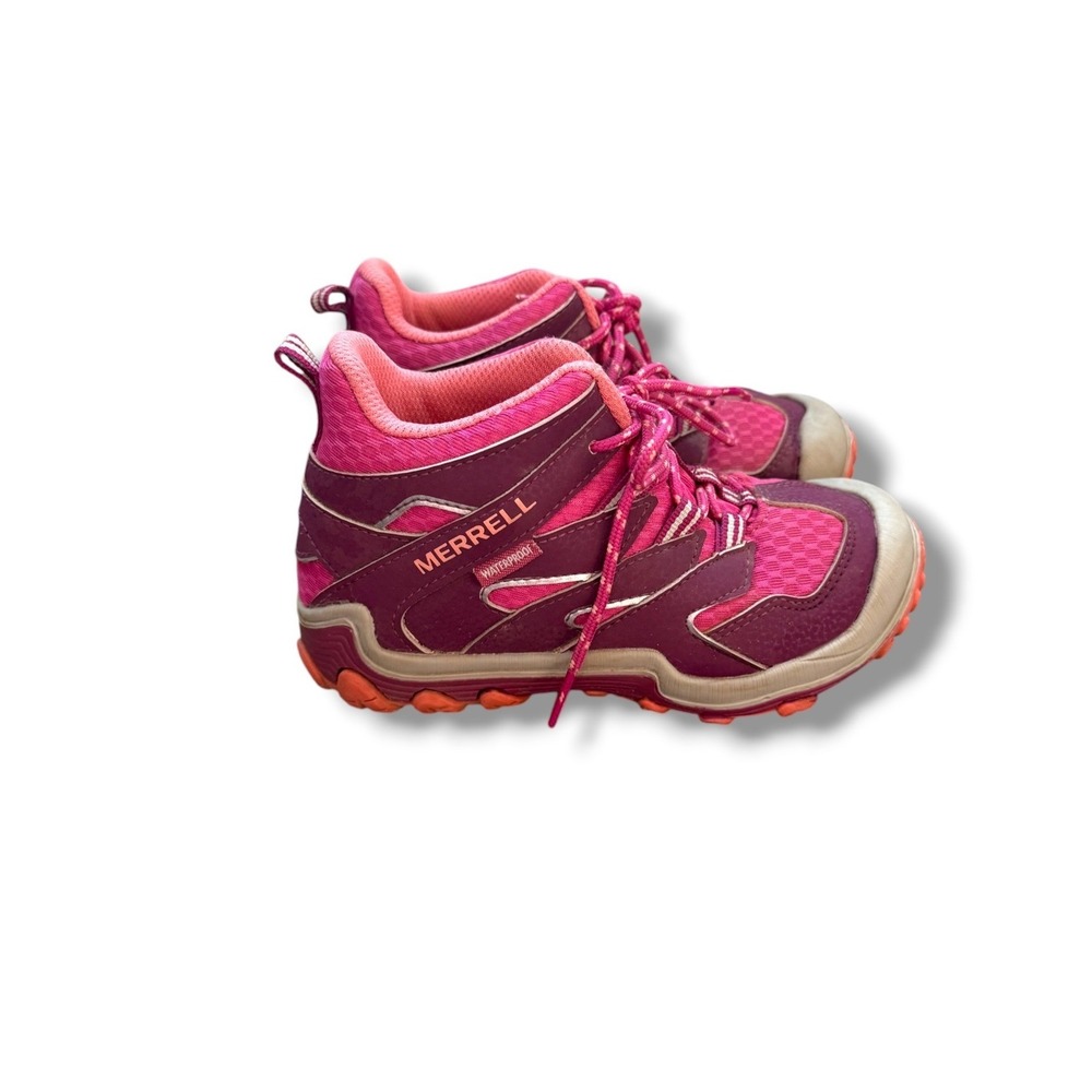 Merrell Waterproof Hiking Boots Kids 12 M Berry Pink Trail Shoes MK162178